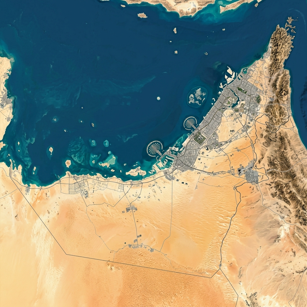 UAE Satellite Map